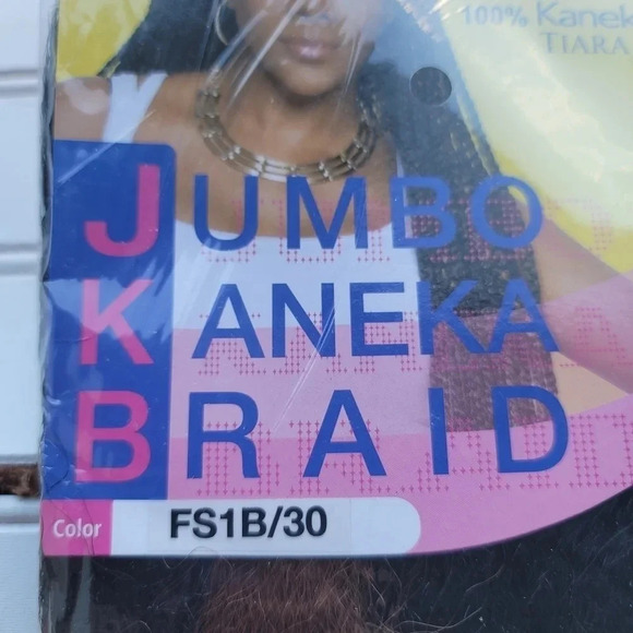 Jumbo Kaneka Braid, 100% Kanekalon color 1B black Vivica Fox Collection FS 1B 30 - Picture 5 of 15